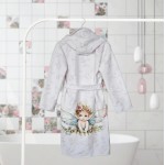 Детски халат Angel DF печат с качулка XL